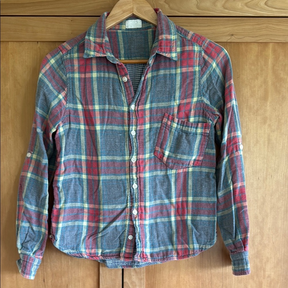 CP Shades Red and Blue Plaid Button Down Shirt